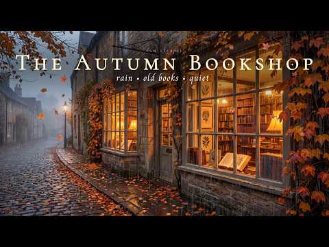 Cozy Autumn Village Bookstore | Dark Academia Piano Playlist