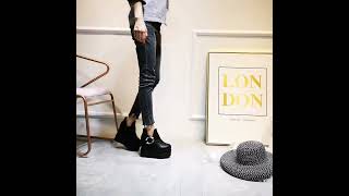 13cm Super High Heel Wedge Heel Nude Boots Womens Sexy Waterproof Platform Heightened Muffin Thick