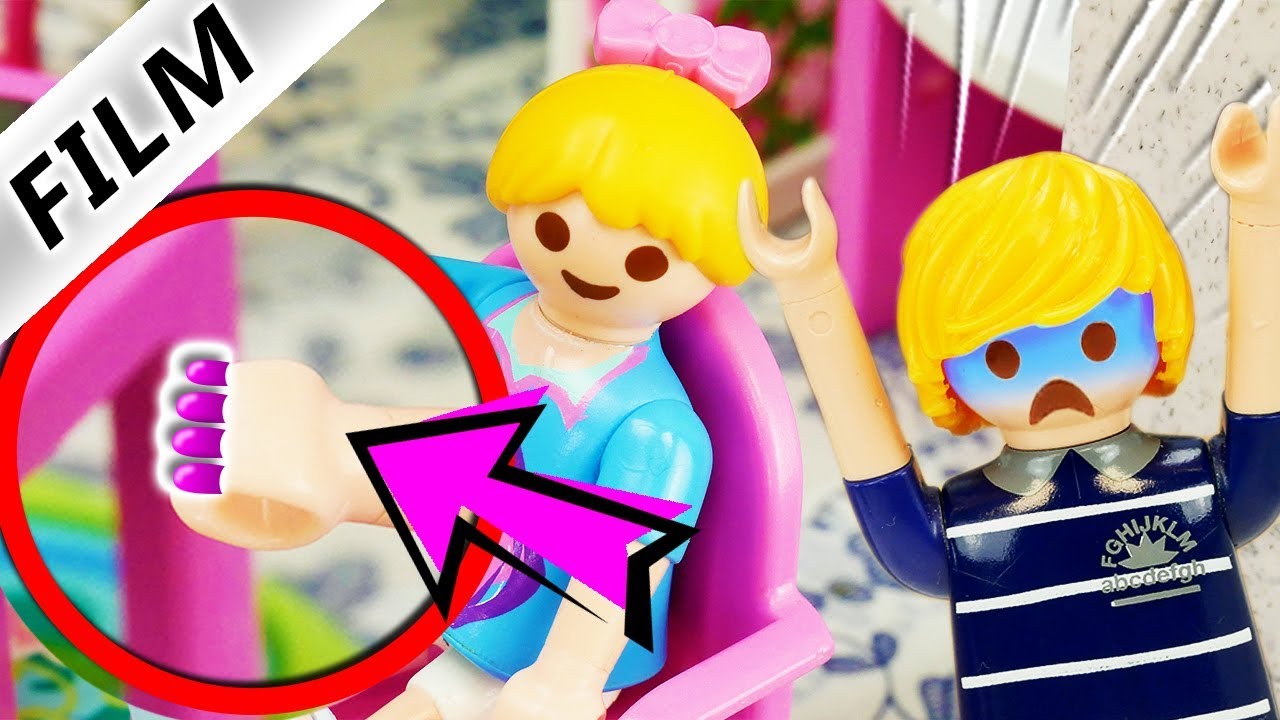 Playmobil Film deutsch HANNAH GEHT INS NAGELSTUDIO Hausaufgaben nicht gemacht! Serie Familie Vogel