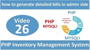how to generate detailed bills in admin side in php ims