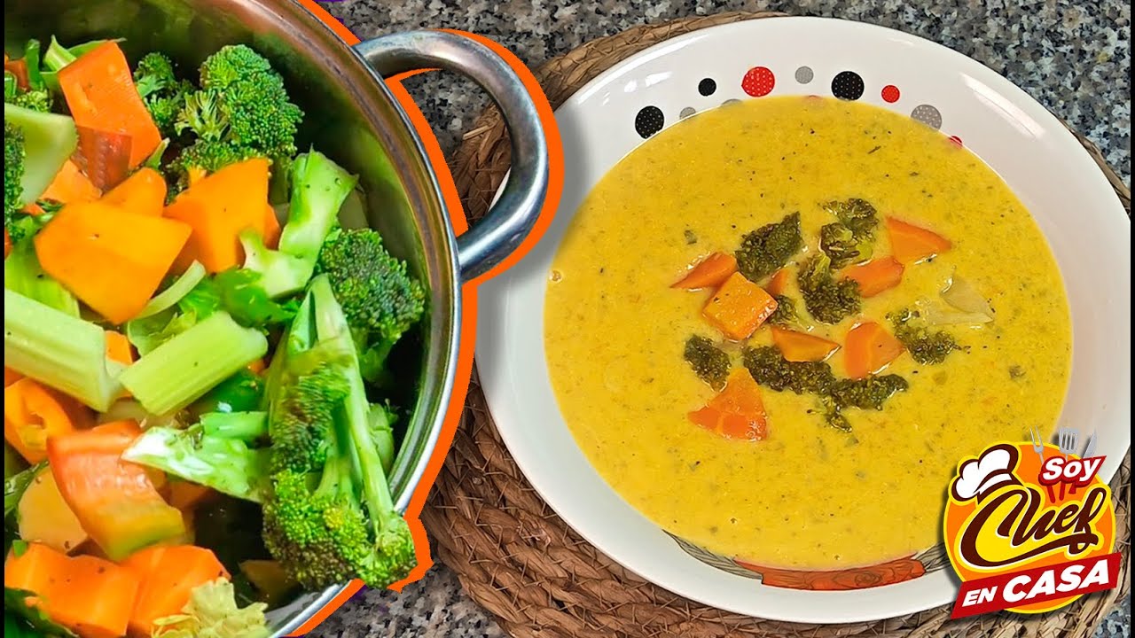 Suave, Cremosa y Muy Saludable | Crema de Vegetales Casera 🥕🥦