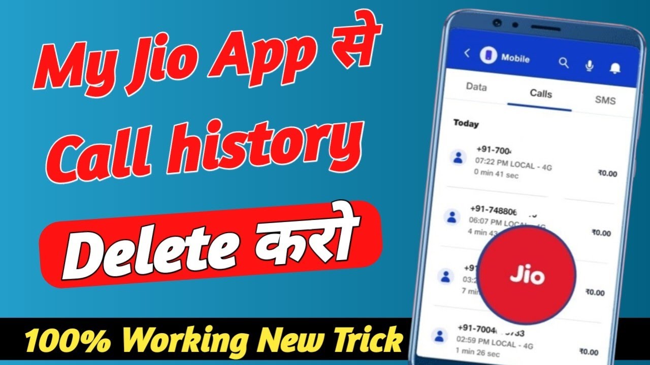 My Jio App Se Call History Delete karne ka New Trick How to delete call