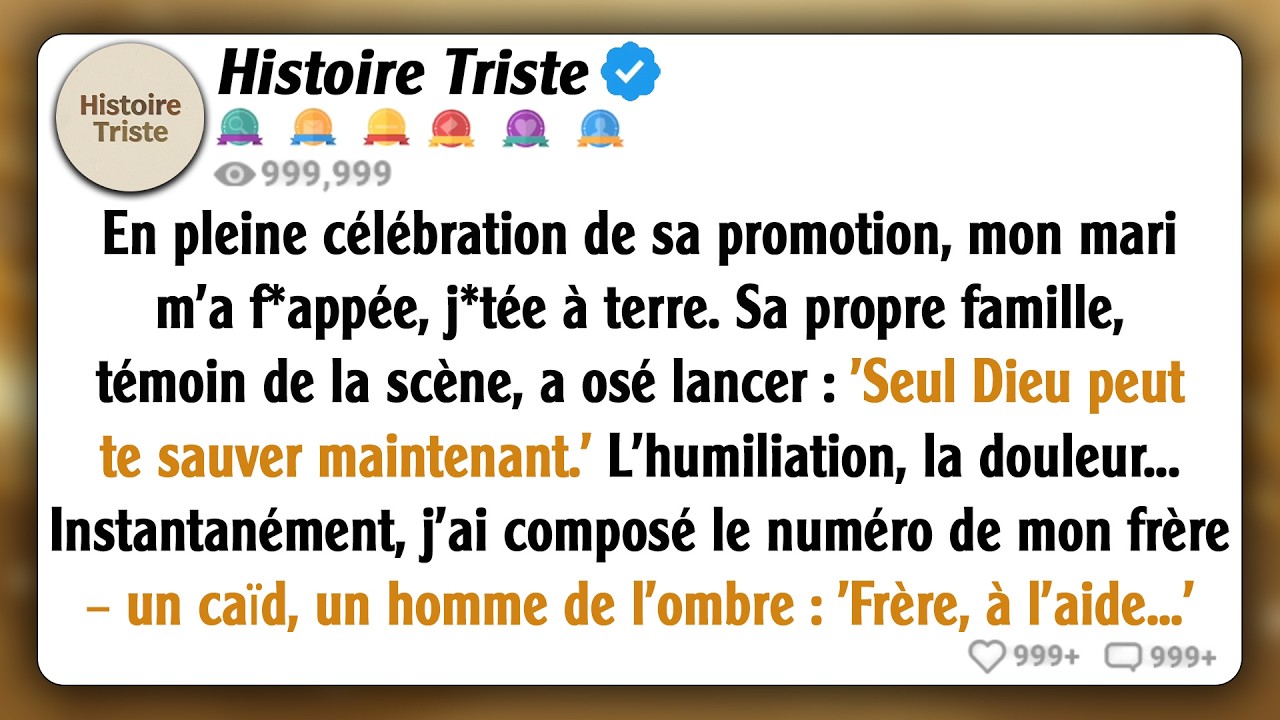Mon mari m'a donné un c*up de poing et m'a en*oncé la tête vers le bas en pleine fête pour sa...