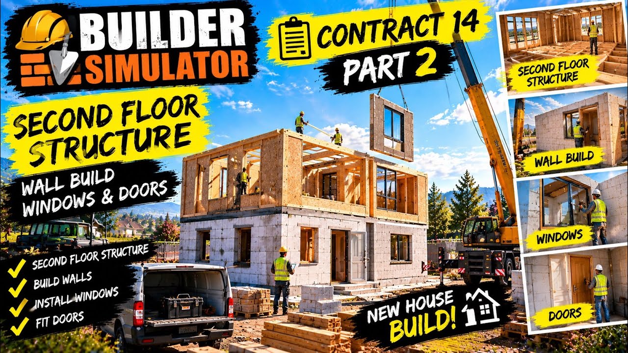 Free Building Simulator Builder Simulator – Contract 14 🏠 | Part 2: Second Floor, Walls ...