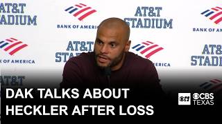 Viral moment shows Dak Prescott firing back at heckler who called Cowboys' loss embarrassing