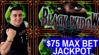 High Limit Black Widow Slot Machine HANDPAY JACKPOT - $75 Max Bet | SE-8 | EP-19