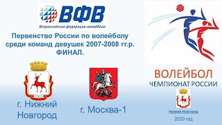 Финал первенства России по волейболу среди команд девушек 2007-2008 г.р. Н.Новгород ноябрь 2020