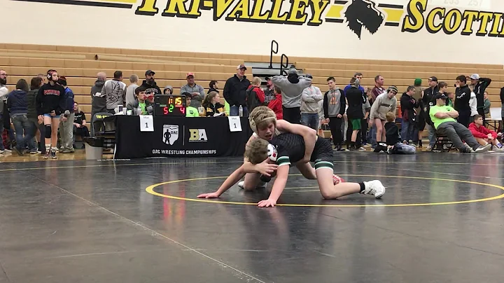 Ty Stricko Vs Joseph Baumann 90lbs Tri Valley Dist...