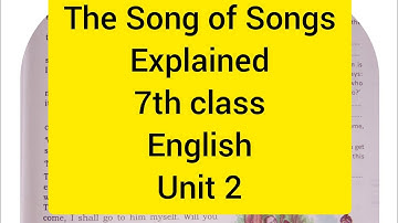 Victers Class Help The Song of Songs 7th Standard English