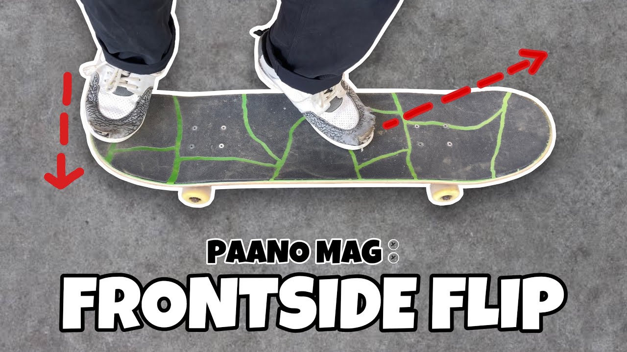 Paano Mag FRONTSIDE KICKFLIP sa skateboard 🇵🇭 (Tagalog skateboard