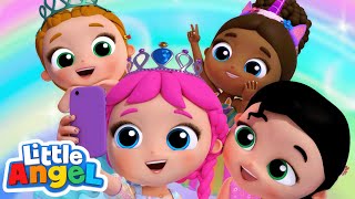 Jill's Princess Party | Little Angel Kids Songs \& Nursery Rhymes| Moonbug Kids - Girl Power!