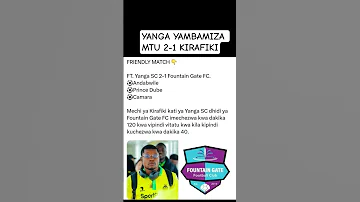 YANGA YAMBAMIZA MTU 2 1 MECHI YA KIRAFIKI 
