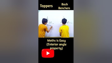 Topper Vs Back bencher | Exterior Angle Property #shorts #youtubeshorts #ashortaday #viralmaths #fun