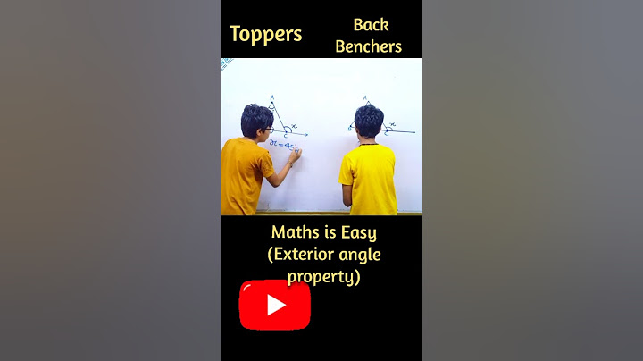 Topper Vs Back bencher | Exterior Angle Property #shorts #youtubeshorts #ashortaday #viralmaths #fun