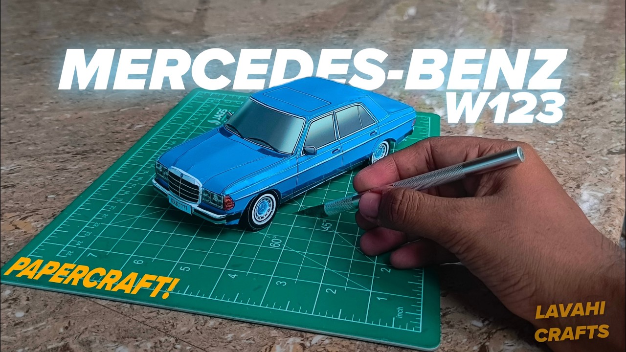 DIY Mercedes Benz w123 with paper | How to make a Mercedes Benz w123 with paper | lavahicrafts 