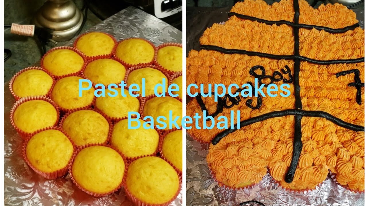 Como hacer pastel de cupcakes, Basketball cake - YouTube