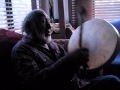 80 year old Anasazi chief drumming a prayer song