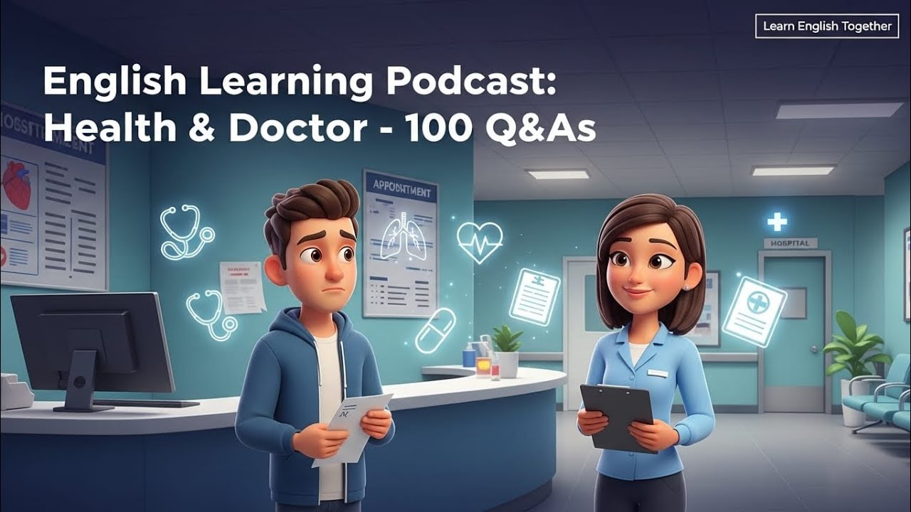 English Learning Podcast | Health & Doctor (100 Questions & Answers)