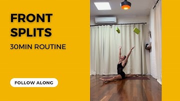 30 min Front splits stretching routine | follow along | Active flexibility