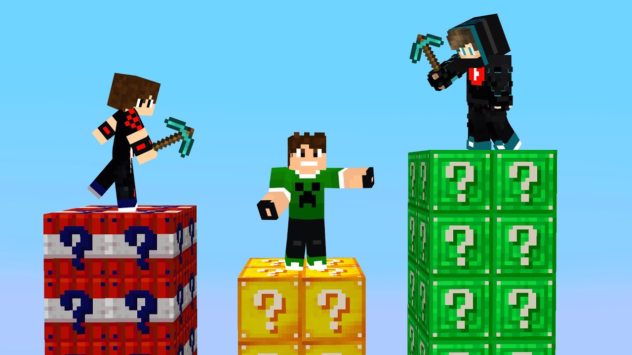 ماين كرافت : حـرب جزيرة بلوكات الحظ و لكن تحالفت مع أصدقائي #4 !!؟ 😱🔥