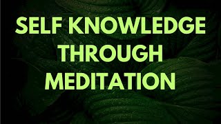 #Self Knowledge through Meditation #Self Awareness #Inner Meditation