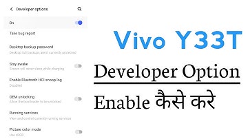 Vivo Y33T How To Enable Developer Options | Vivo Y33T Developer Options Kaise Enable Kare