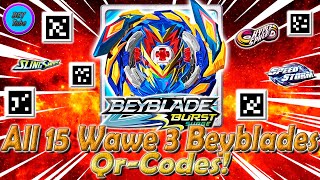All 15 Qr-Codes Beyblades Wawes 3 | Все 15 Qr-Кодов Бейблэйдов Волны 3 - Beyblade Burst Surge