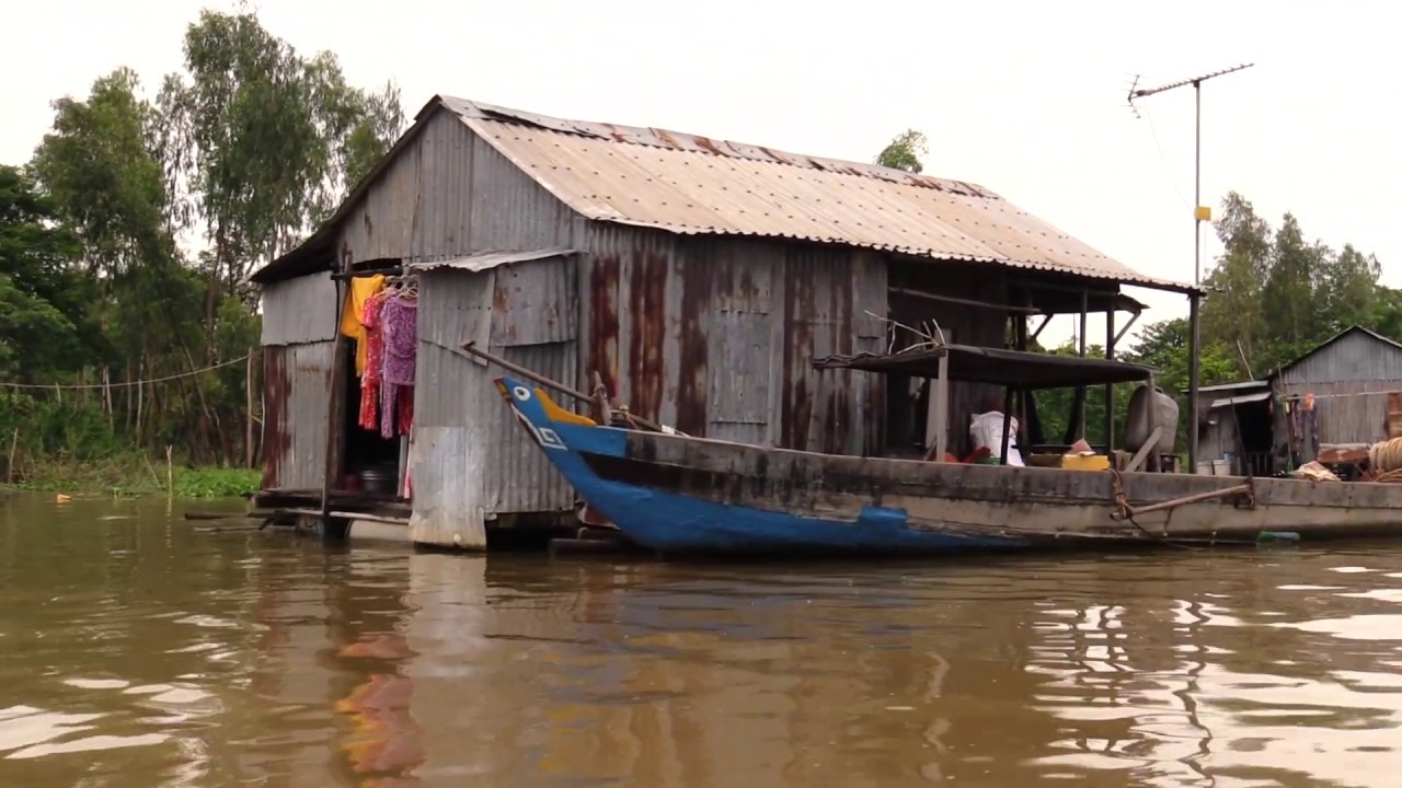 Chau Doc Vietnam Floating House Fish Farms Cham Village part 1 YouTube