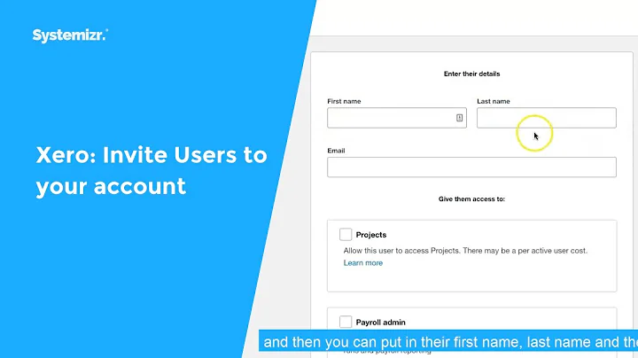 Xero: Invite Users to your account