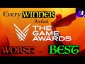 Every game awards game of the year ranked worst to best
