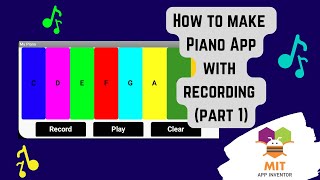 Piano in MIT App Inventor | Piano App with Recording | Piano MIT App Inventor | MIT App Inventor screenshot 2