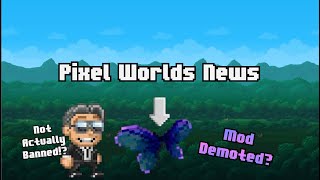 Pixel Worlds News | Dark Pixies Dropping, Mod Steps Down, and Funnytimes fake ban.