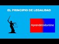 🎓EL PRINCIPIO DE LEGALIDAD EN EL DERECHO PENAL ARGENTINO (FÁCIL)