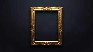 360° Rotating View of Premium Baroque-Style Golden Frame | Detailed Craftsmanship Showcase