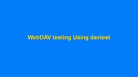 WebDAV testing Using davtest