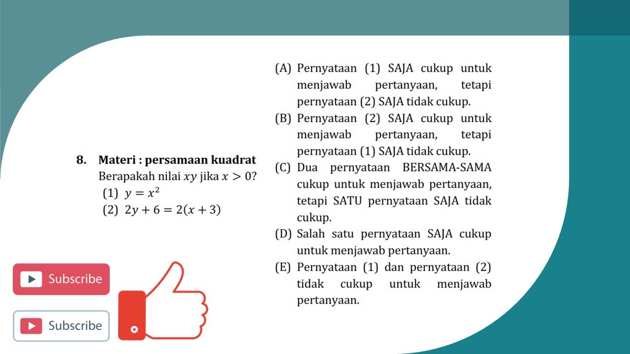 Soal 8 part3 Persamaan KuadratBerapakah Nilai Jika 0 1 soal-8-part3-persamaan-kuadratberapakah-nilai-jika-0-1