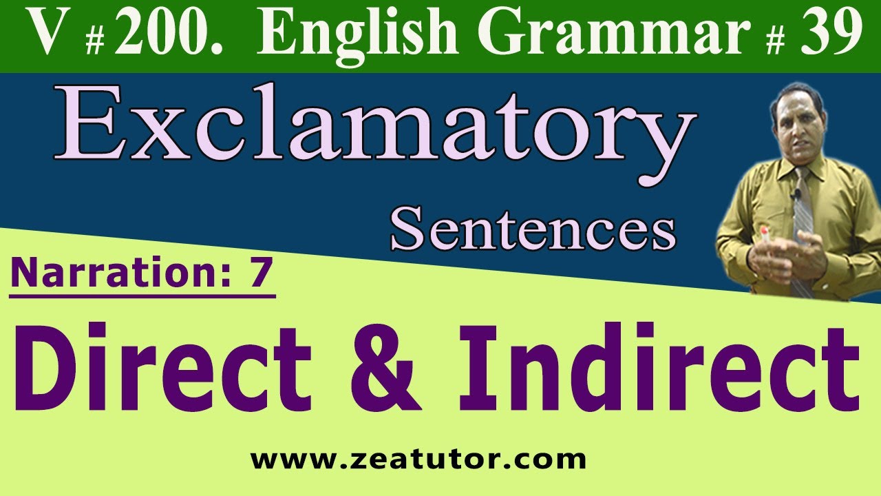 Narrations | Direct & Indirect Speech Part:7 | English Grammar Lectures in Urdu/Hindi by Sir Zafar