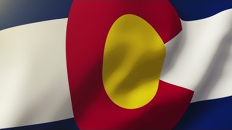Colorado Flag Waving In The Wind. Looping Sun Rises Style. Animation Loop Stock Animation