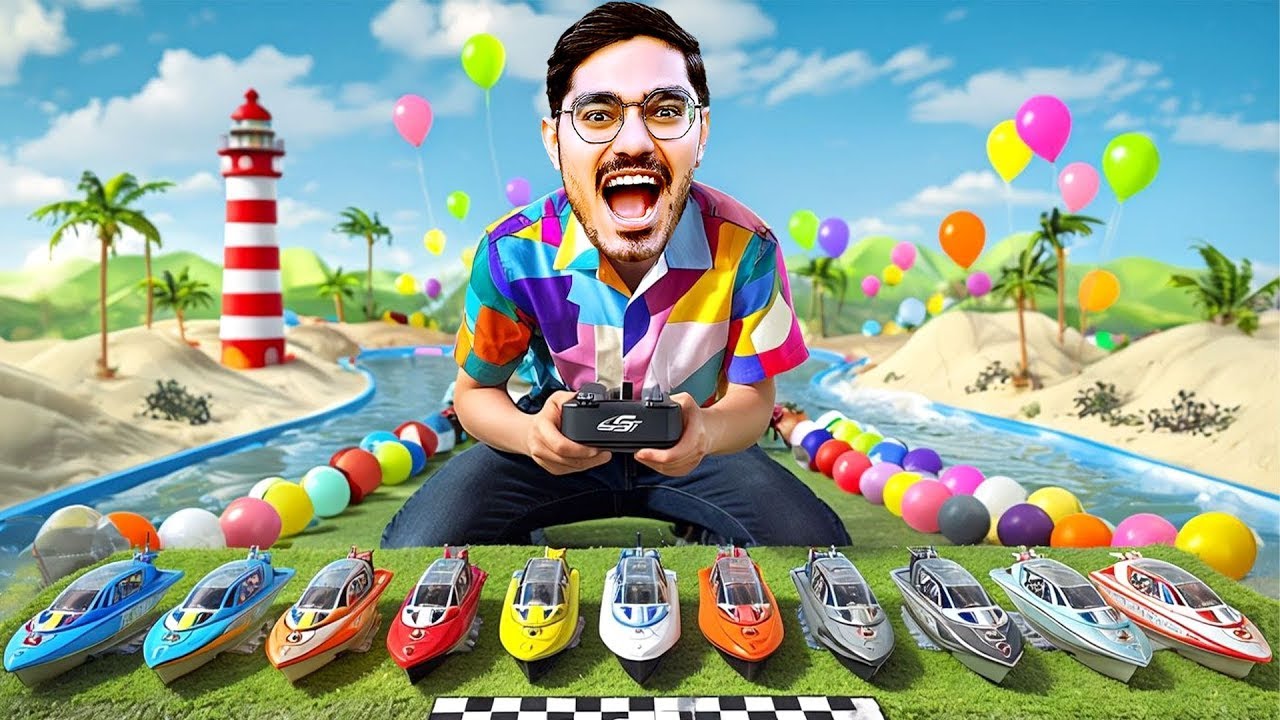 RC Boat Race Challenge on Mini Water Canal🔥  कौनसी नाव जीतेगी रेस Looser Will Get Mud Bath