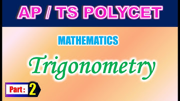 AP/TS POLYCET Mathematics Trigonometry Part 2