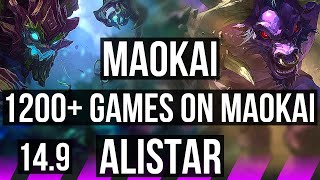 MAOKAI & Samira vs ALISTAR & Sivir (SUP) | 4/1/4, 1200+ games | KR Master | 14.9