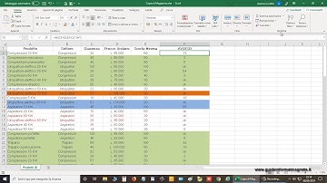 25 Excel 2019  ordina in base al colore delle celle