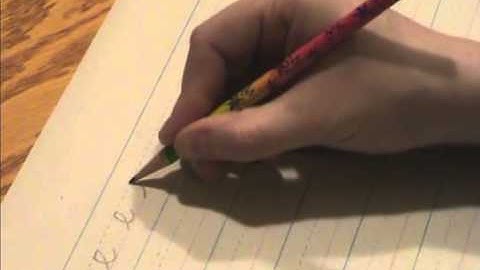 Cursive Lesson 8 - Letter e