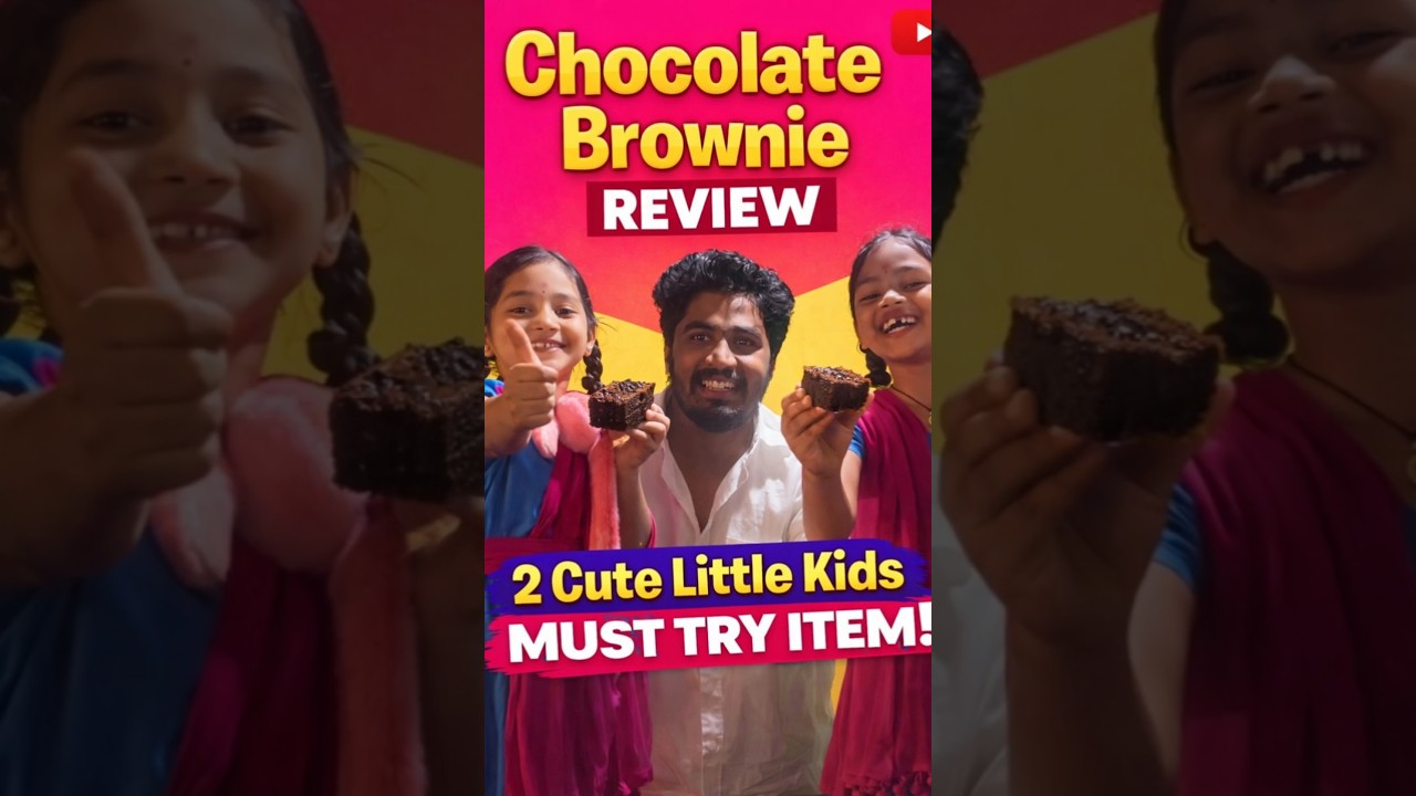 Two Cute Kids Review Our Chocolate Brownie 🍫😍 | Flake & Fill | Girish Puthalapattu |