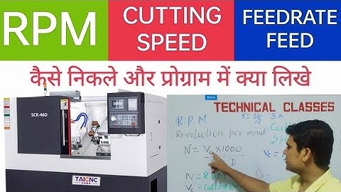 RPM,CUTTING SPEED और FEDDRATE कैसे निकले||CNC PROGRAMMING IN HINDI||CNC ONLINE TRAINING CENTER