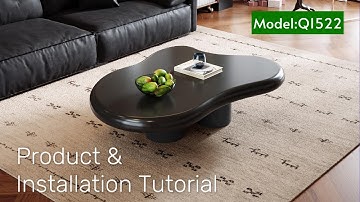 Guyii Model Q1522 Black Cloud Coffee Table Installation Guide | Stylish & Safe Design