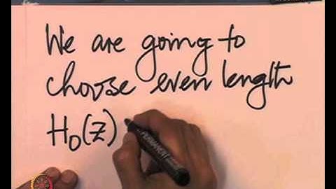 Mod-01 Lec-13 Conjugate Quadrature Filters   Daubechies Family of MRA