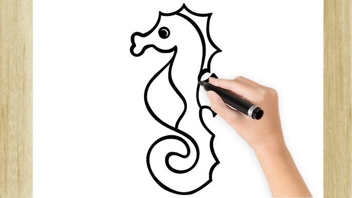 How to draw cute Kawaii UNICORN SEAHORSE l Como desenhar CAVALO MARINHO  UNICÓRNIO - Drawing to Draw 