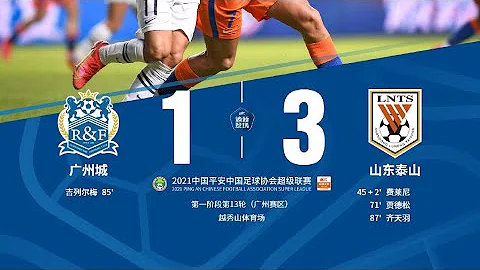 2021中超联赛第13轮:费莱尼破门贾德松齐天羽建功 山东泰山3-1广州城 - 天天要闻