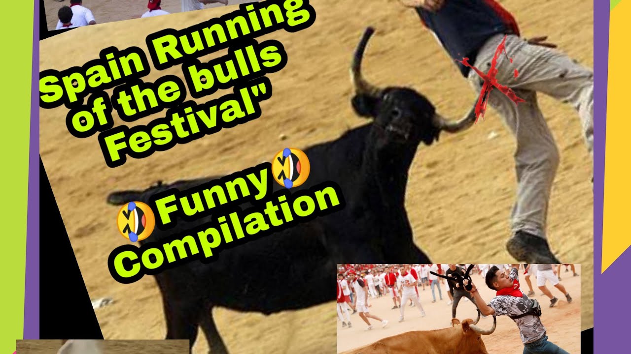 Running of the Bulls Festival in Spain (Funny Scenes Compilation)